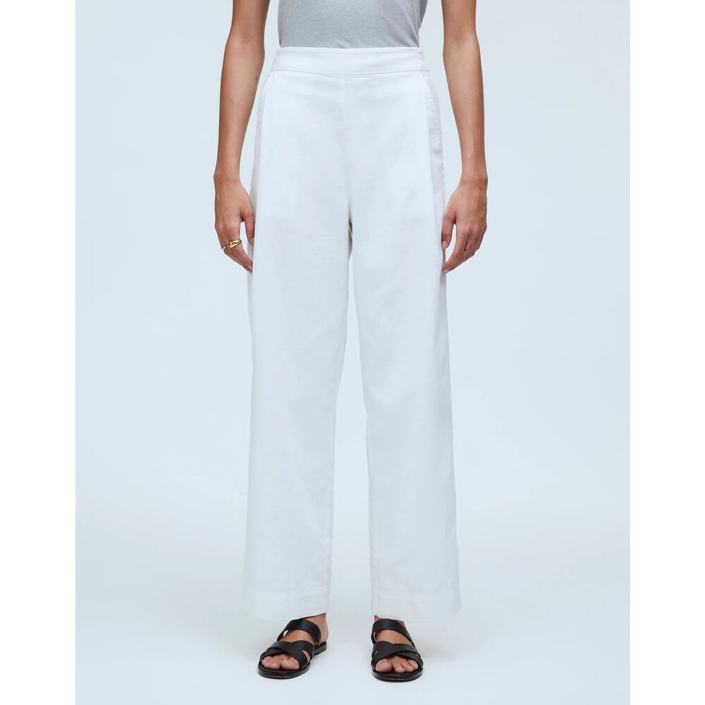 NWT Madewell Pull-On Straight Crop Pant White Size 8 - Picture 2 of 9